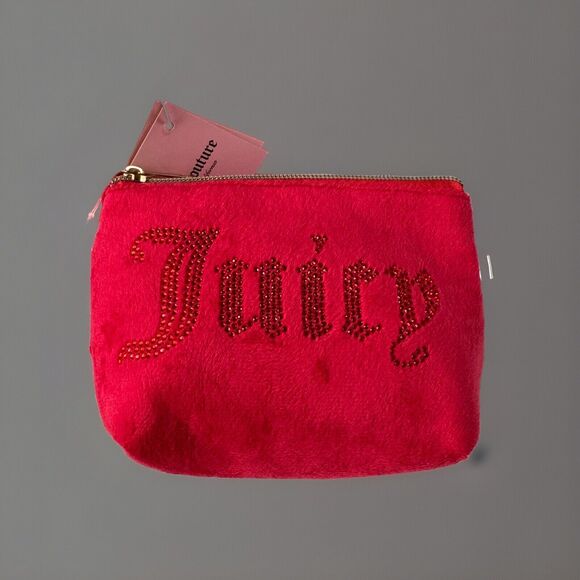 Juicy Couture Travel Red Cosmetic Set Includes 2 Bag & 1 Toiletry Bottle NWT - Picture 3 of 15